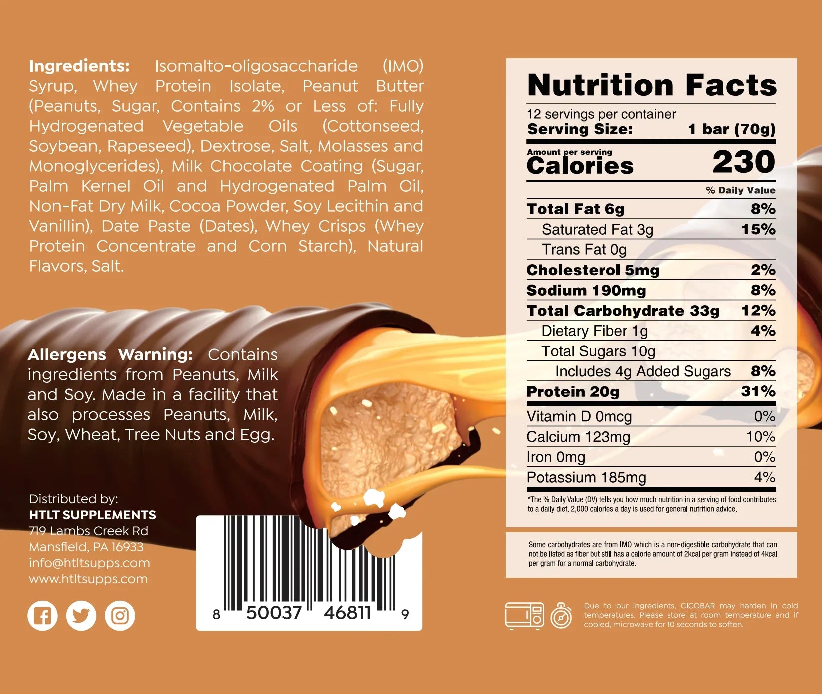 HTLT CicoBar Protein Snack Milky Crisp